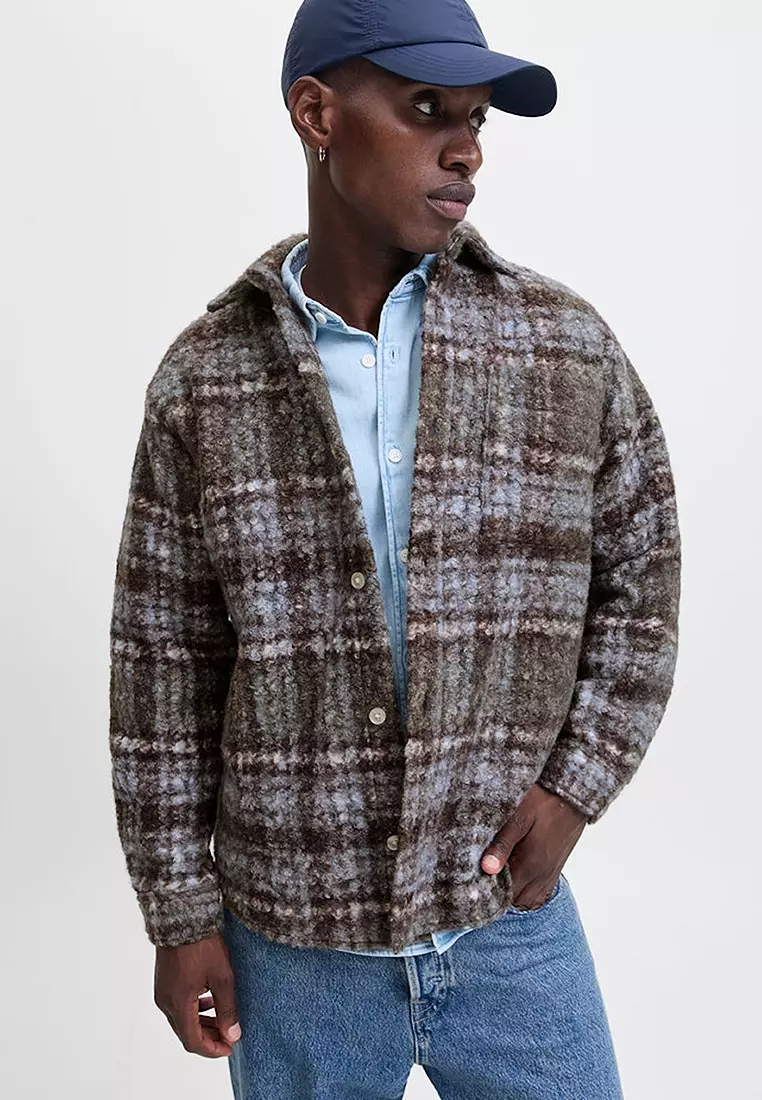 Boucle Long Sleeve Overshirt