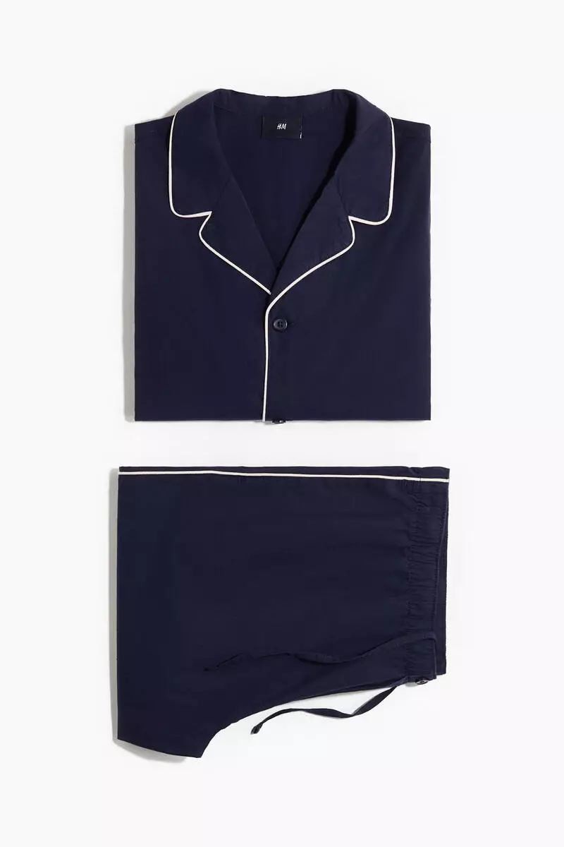 Cotton pyjama shirt and bottoms