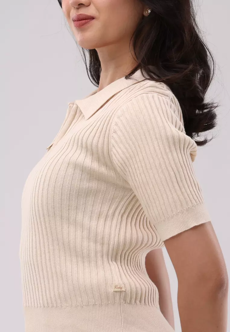 Knitted Short Sleeves Top