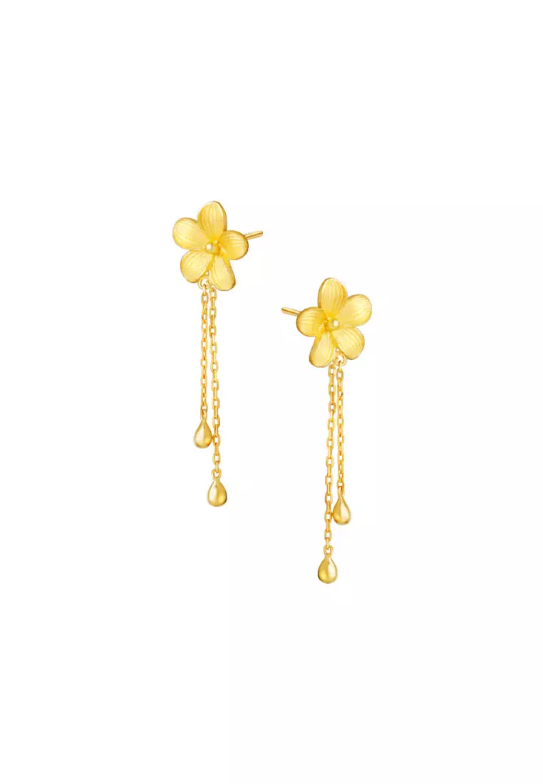 TOMEI X XIFU 【繁华似锦】Flourishing Flowers Earrings, Yellow Gold 999