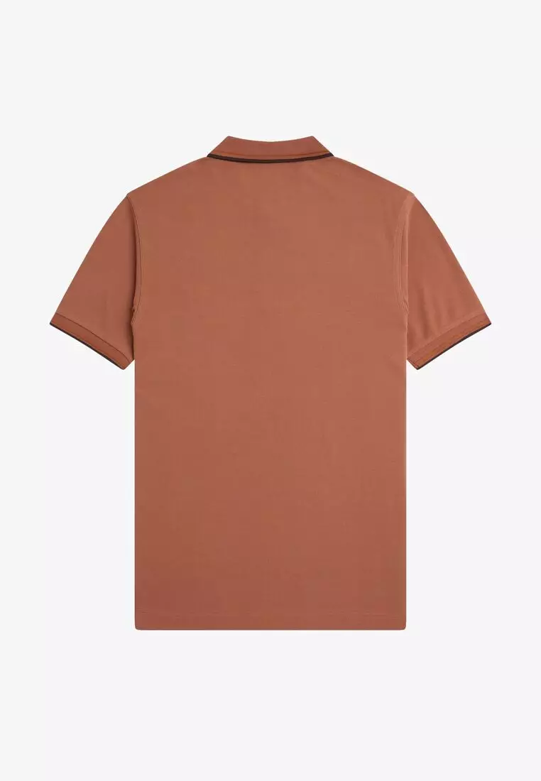 Fred Perry M3600 Twin Tipped Fred Perry Shirt (Cinnamon / Nut Flake / Carrington Brick)