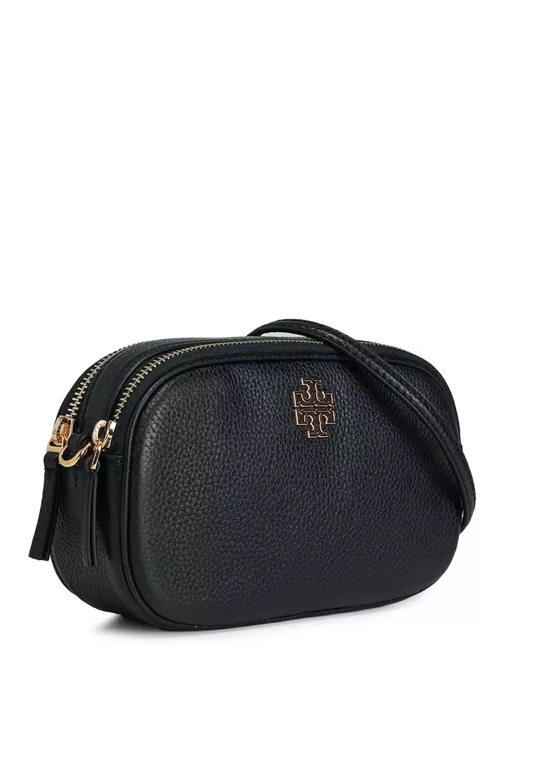 セール☆Tory Burch！Britten Britten camera bag Tory Burch Women's Britten Pebble Leather Crossbody Camera