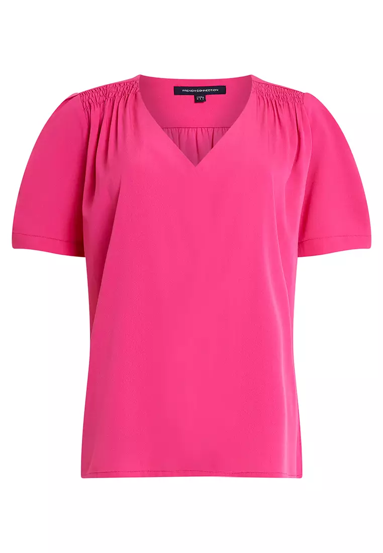 CREPE LIGHT V NECK TOP