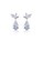 Glamorousky white Fashion and Elegant Leaf Water-Drop Shaped Geometric Stud Earrings with Cubic Zirconia 83FF9ACF5ACDF4GS_1