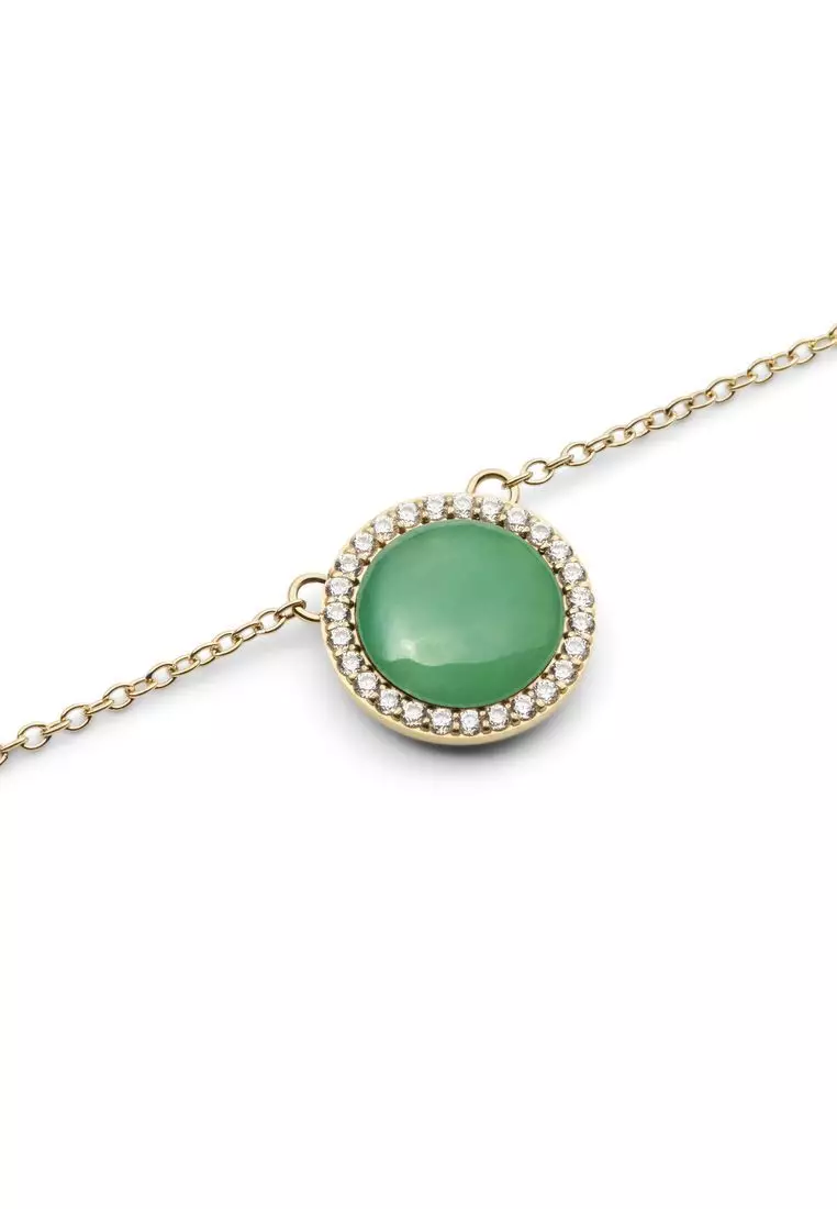 Audrey Necklace Jade Gold - Unisex Necklace for women and men stainless steel Necklace DW Official Authentic Original