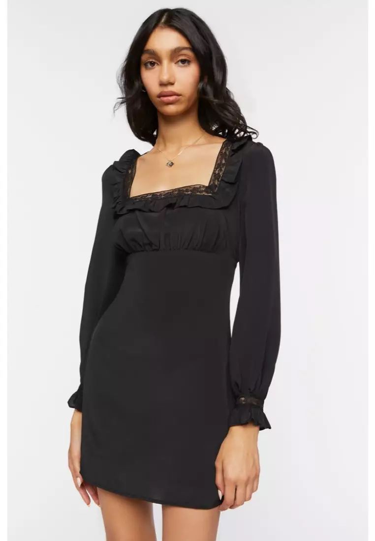 Long sleeve mini dress forever 21 clearance