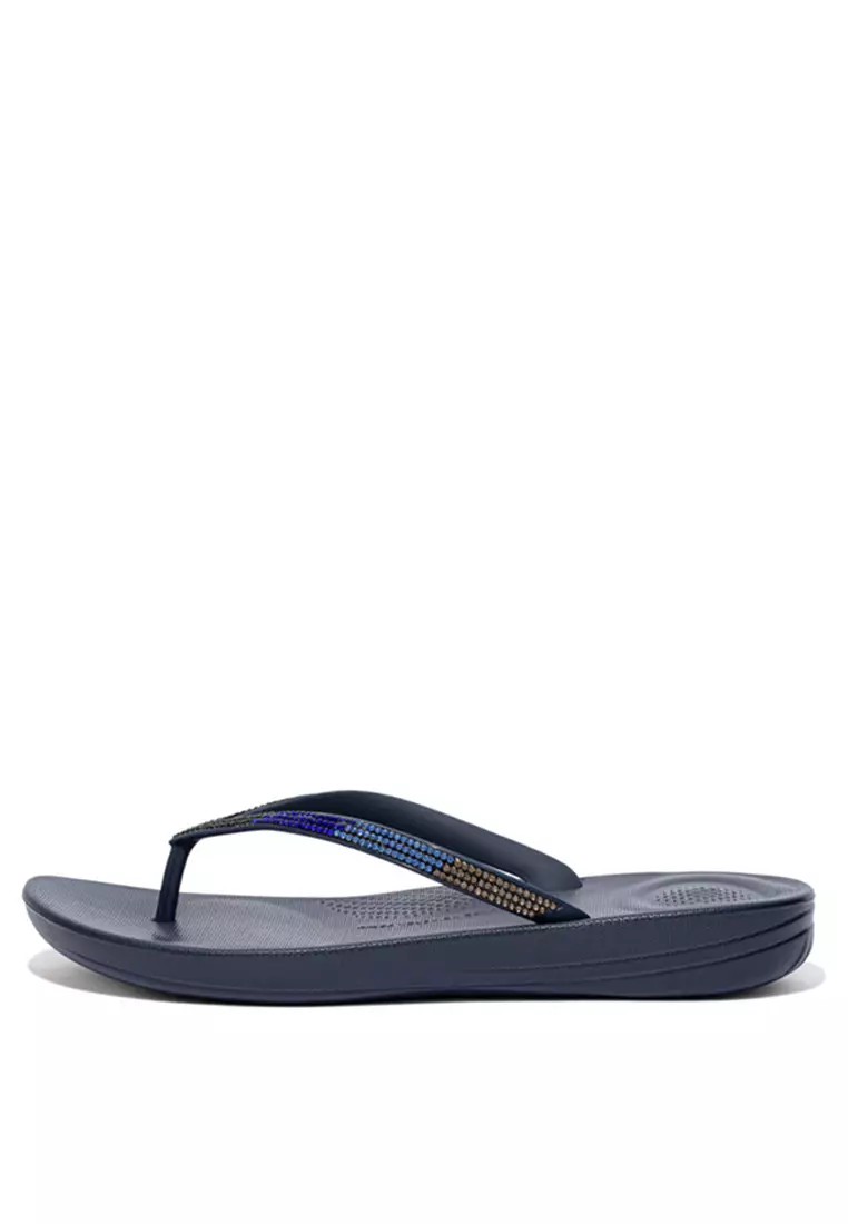 FitFlop iQUSHION Women's Ombre-Sparkle Flip-Flops - Midnight Navy (DG5-399)