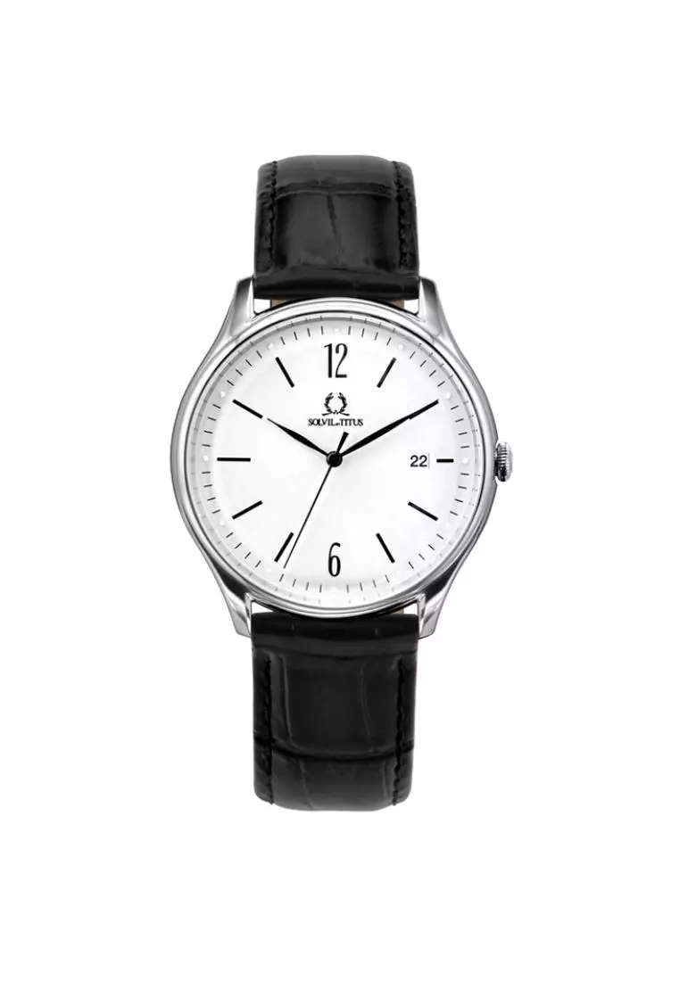 White dial clearance black strap