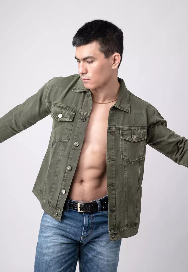 Jacket Jeans Green Army Premium