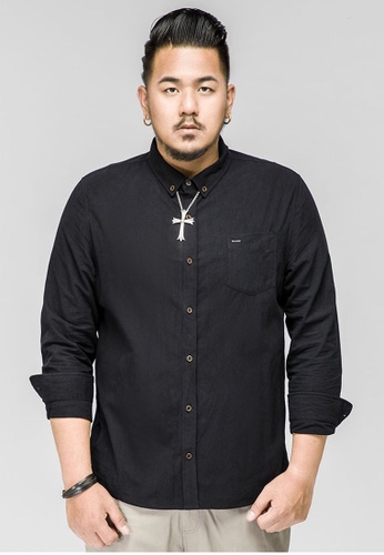 Buy Jsmix Plus Size Singapore Long Sleeve Plus Size Men S Work Shirt Black Online Zalora Singapore