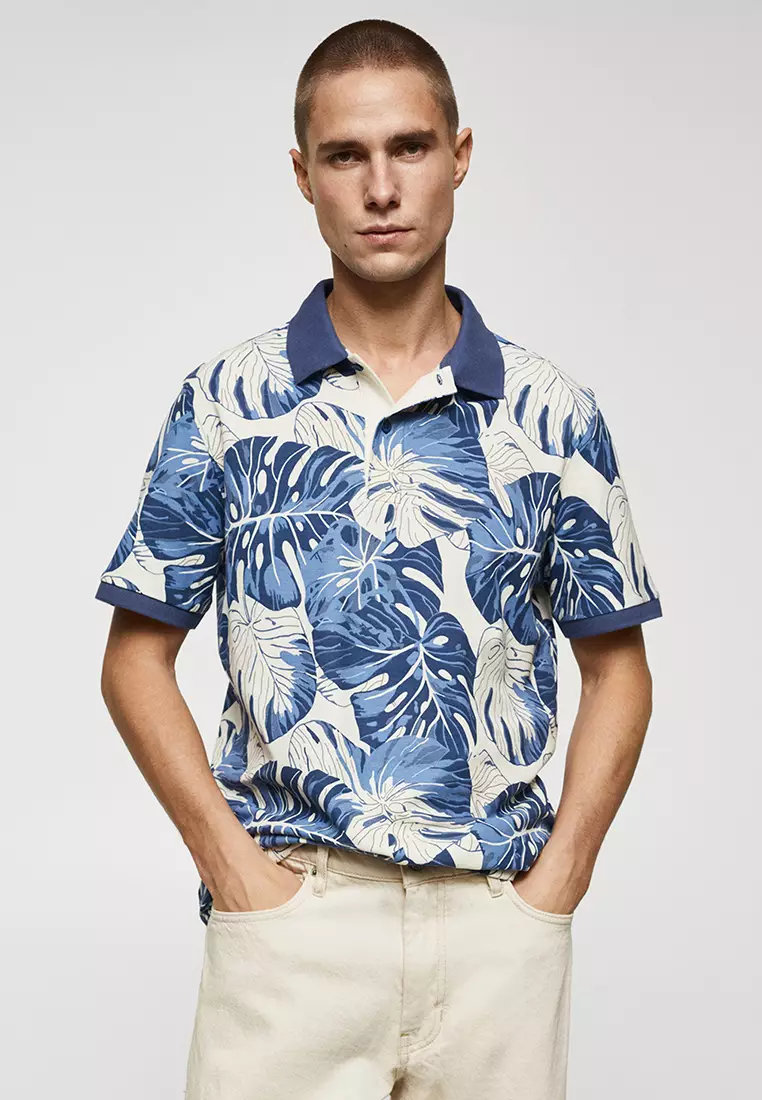 Tropical print new arrivals polo shirts