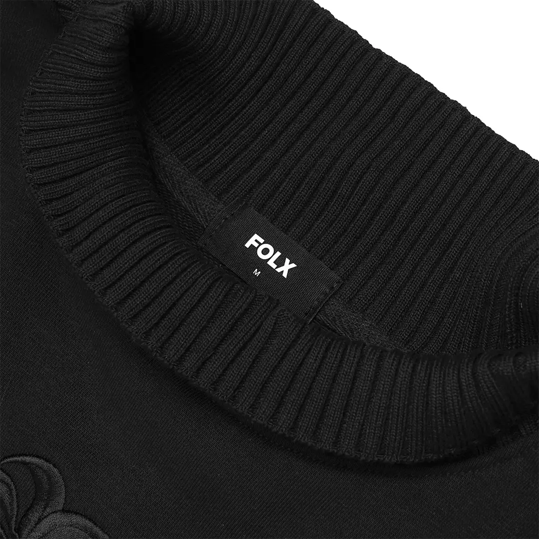 Palm Embroidery Sweatshirt Black