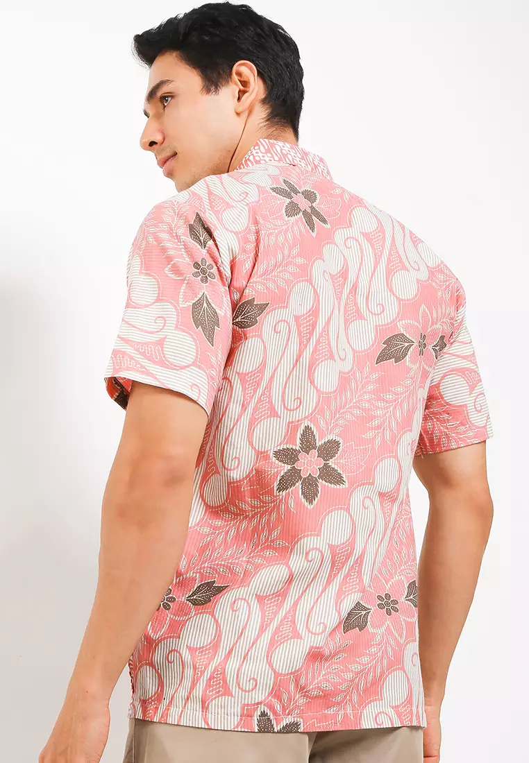 Seno Kemeja Batik Pria Premium Casual Modern Lengan Pendek