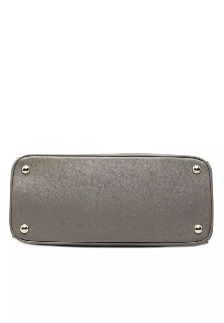 Pre-Loved Prada Medium Saffiano Lux Galleria Double Zip Satchel