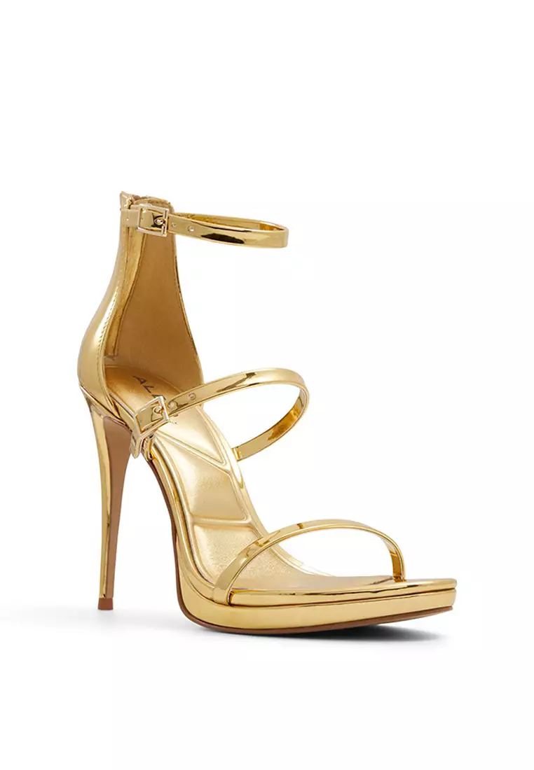 Gold strappy hotsell heels aldo