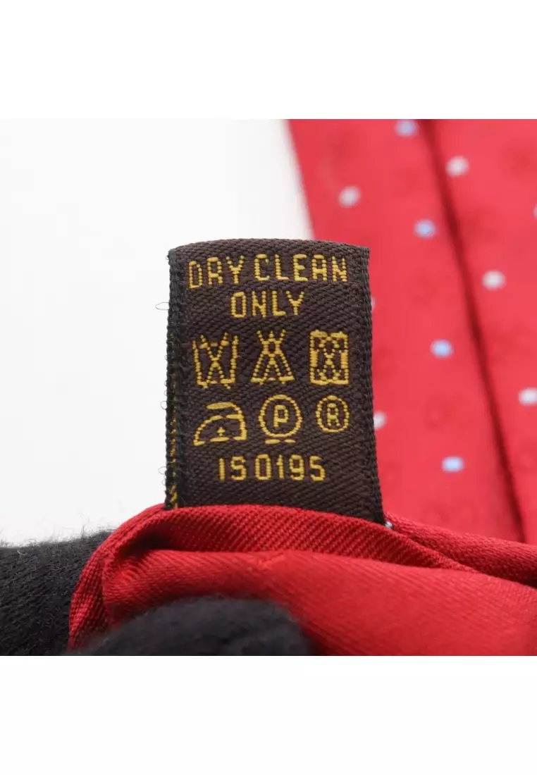 Pre-Loved Louis Vuitton tie Dot silk Red