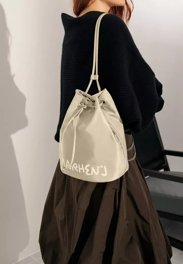 LEANNA Nylon Backpack Beige