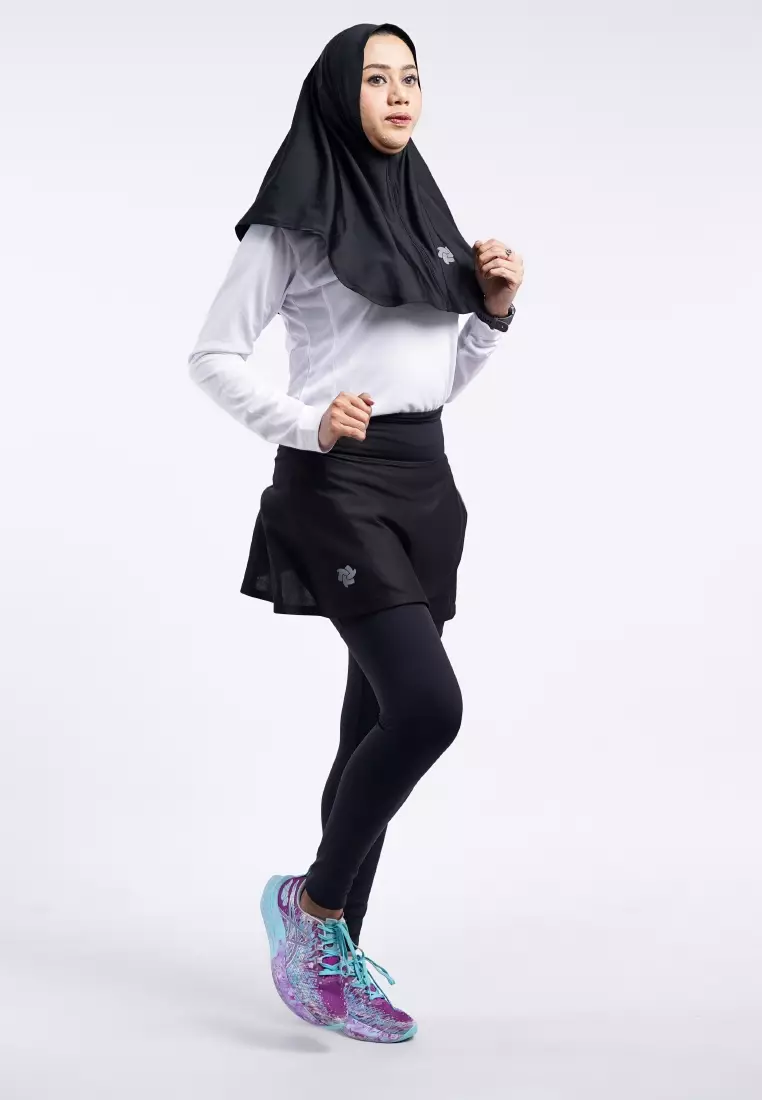 Tiento Celana Rok 2in1 Running Women Skirt Legging Panjang Sport Lari