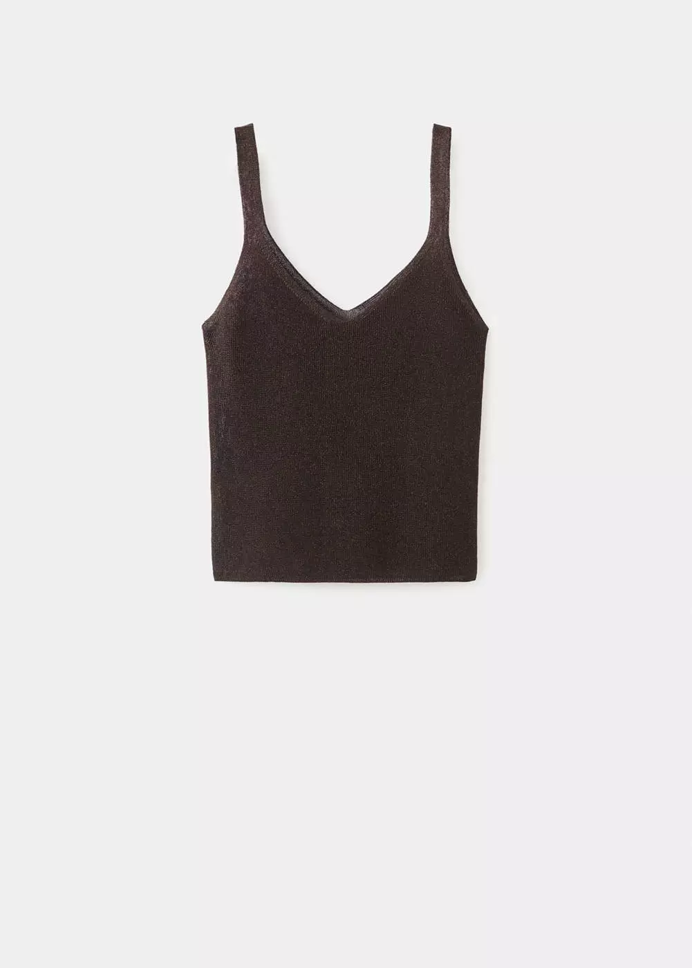 Atasan rajut lurex kerah V