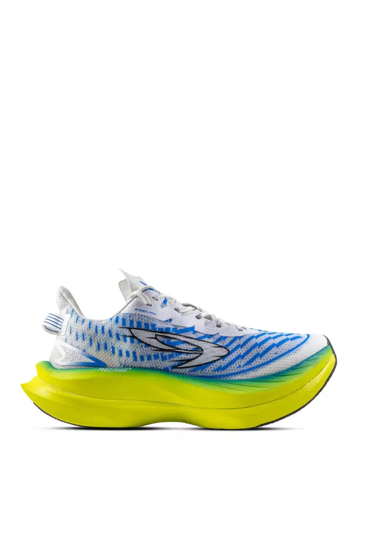 910 Nineten Geist Ekiden Pro Sepatu Lari - Putih/Biru/HIjau-Neon