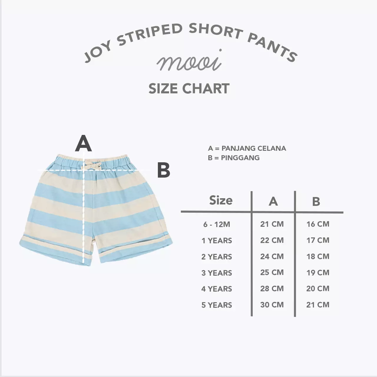 Mooi Celana Pendek Anak Joy Striped Short Pants - Dark Green