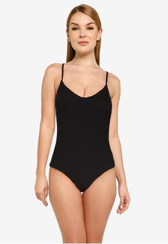 Mango black Textured Swimsuit With Crossed Straps 5CCD6US078A479GS_1