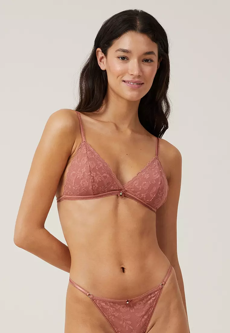 Everyday Lace Triangle Padded Bralette by Cotton On Body Online, THE  ICONIC