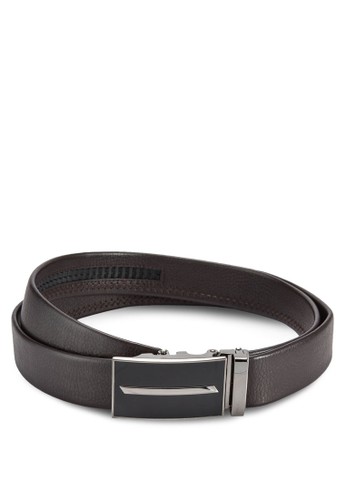 Black Leather Belt With Autesprit鞋子omatic Buckle, 飾品配件, 飾品配件