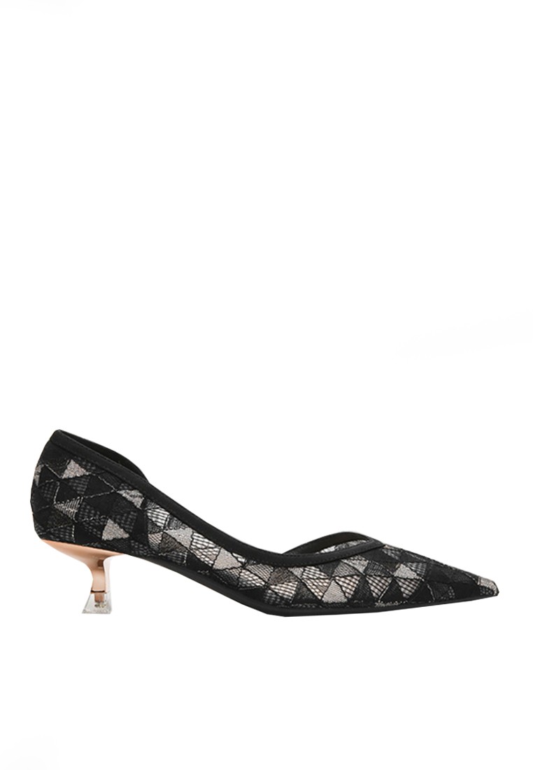 VANSA Sexy Mesh D'orsay Mid Heel VSW-H33911