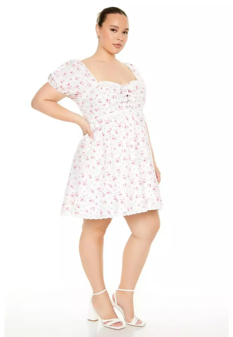 Buy FOREVER 21 Plus Size Ditsy Floral Babydoll Dress 2024 Online ...