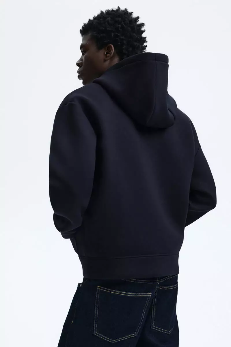 Loose Fit Scuba Zip-through hoodie