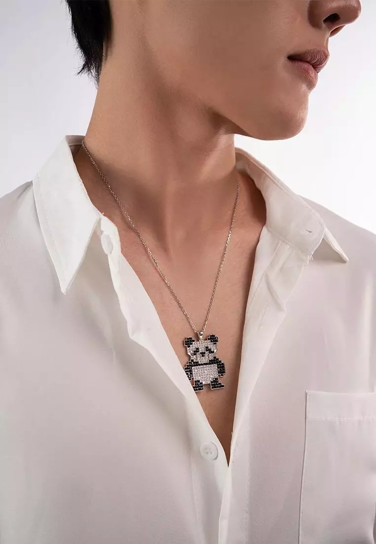 Pixel Giant Panda Pendant 017