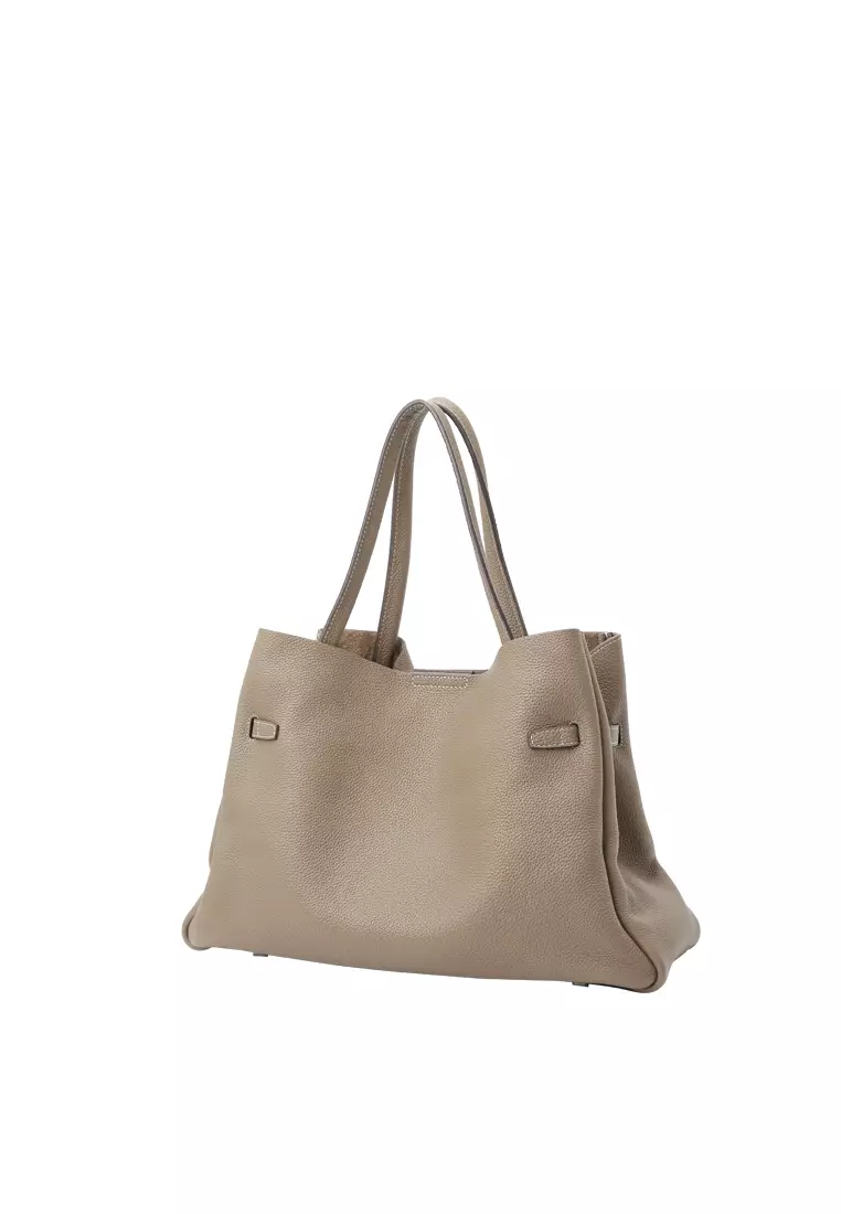 SAOIRSE Soft Structural Belt Tote Bag - Toffee