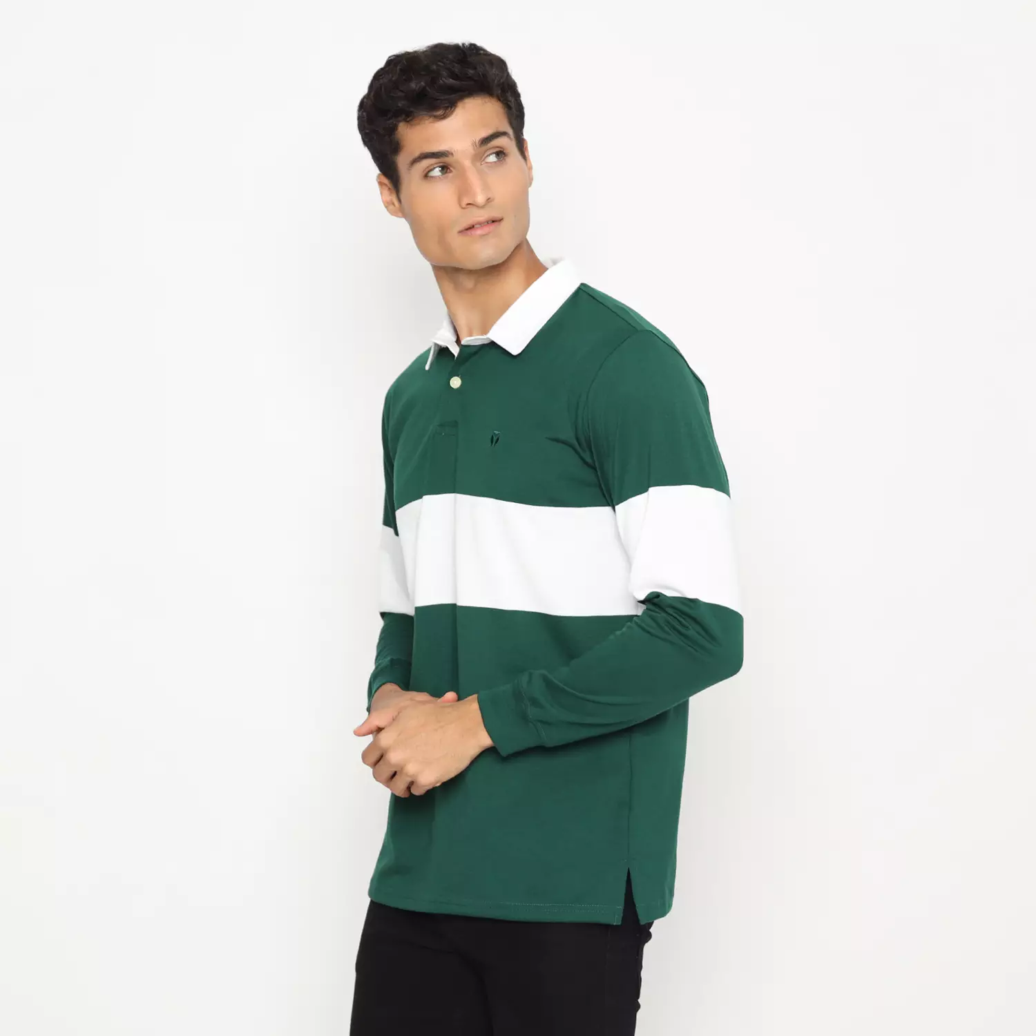 Matsuda Kaos Rugby Polo Shirt Pria Lengan Panjang Nago