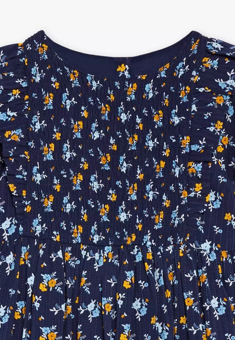 Navy Floral printed Dress