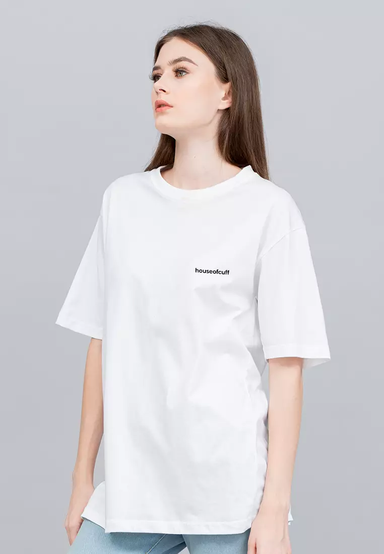 Houseofcuff T-shirt Kaos Polos Pendek Putih Wanita Tersedia Size S-4XL