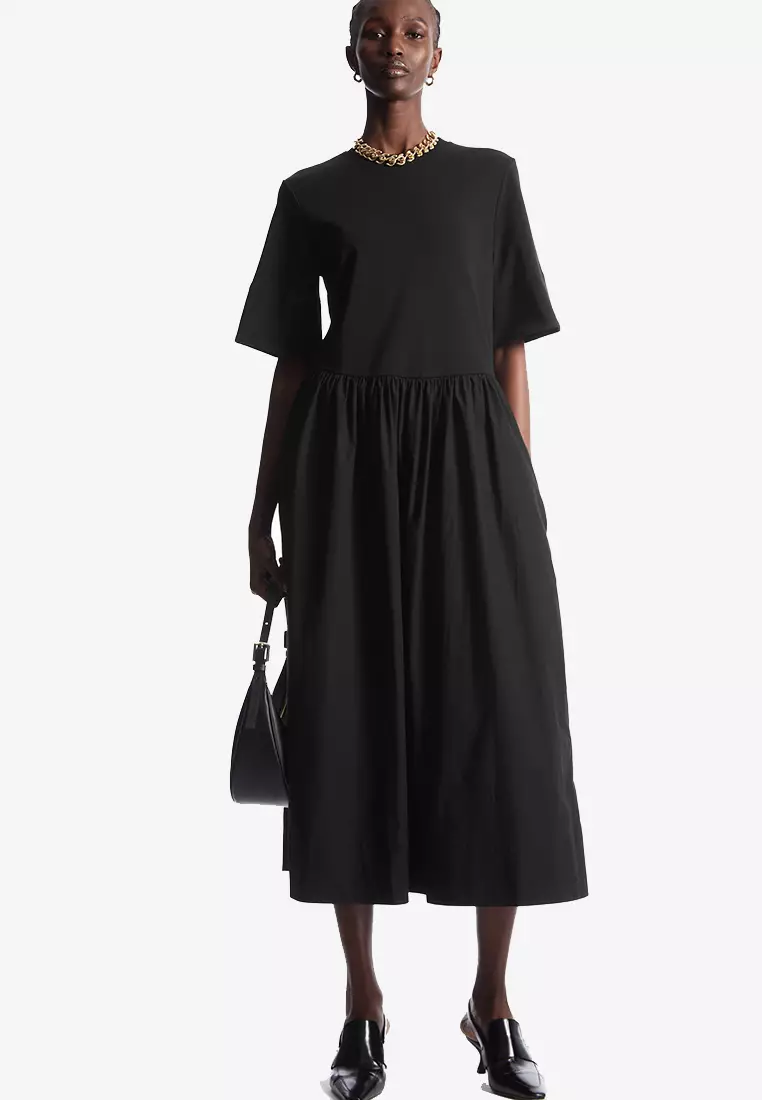 Buy COS Contrast-Panel Midi T-Shirt Dress 2024 Online