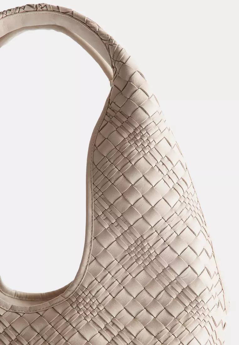 Braided Leather Tote Bag