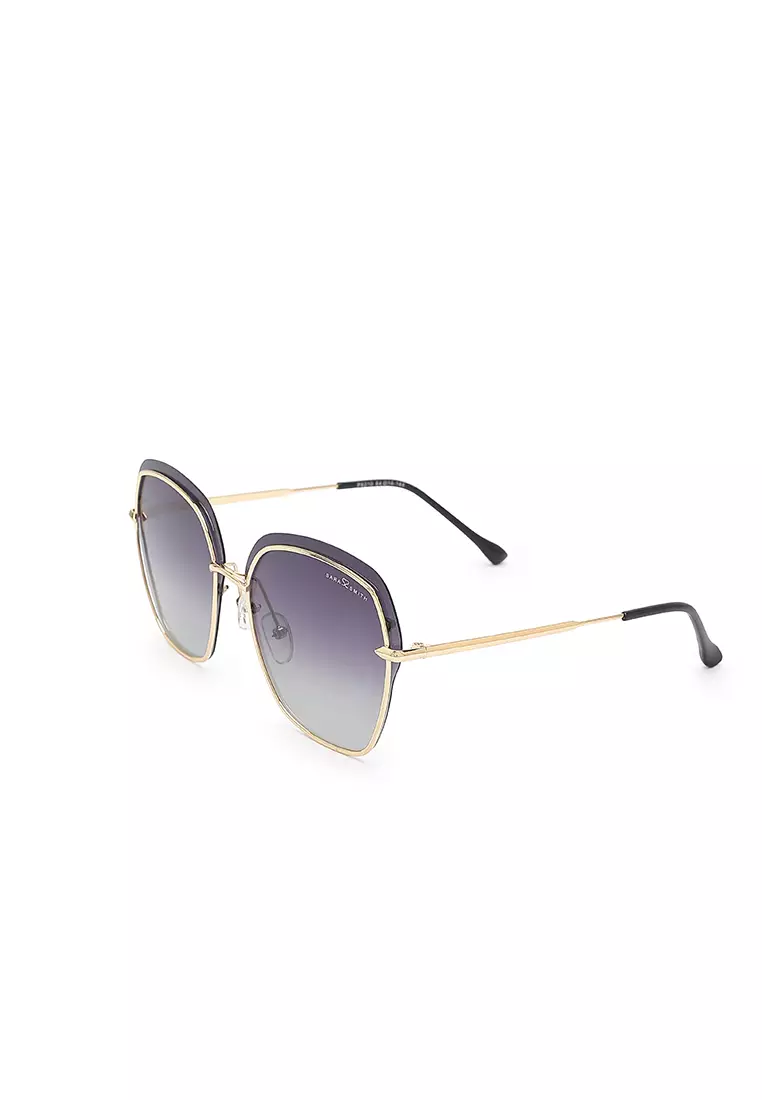 Unisex Polarized Square Sunglasses - Gold / Grey