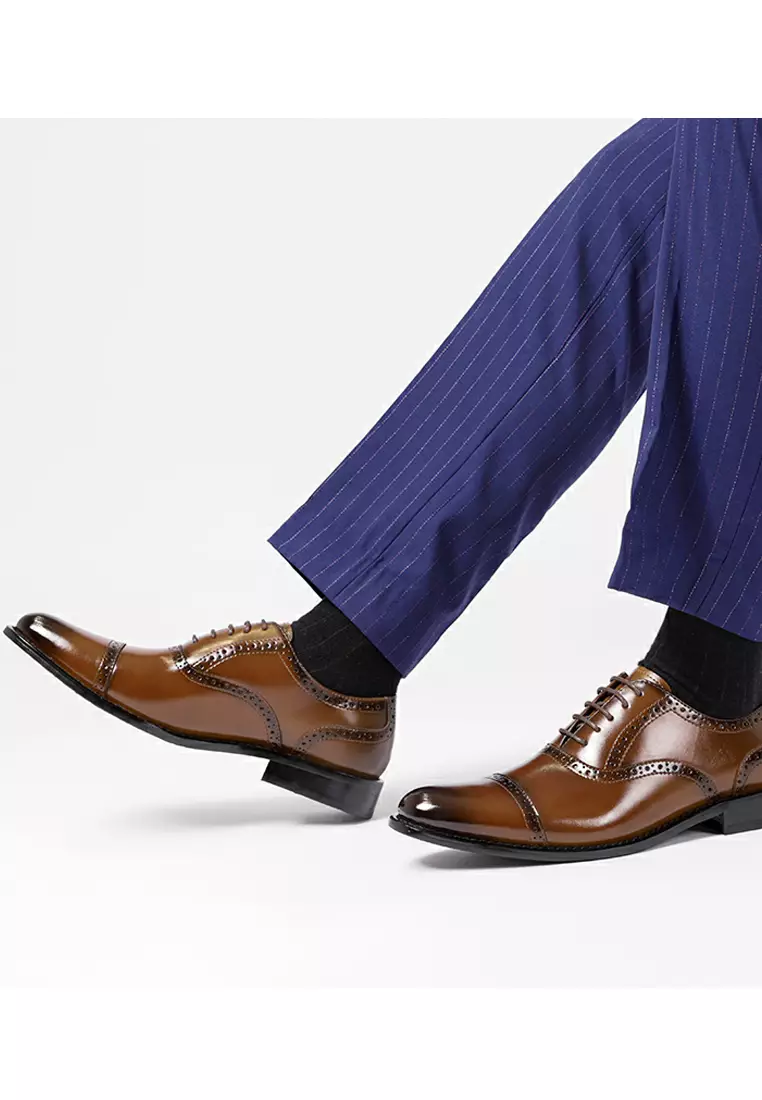 Brogue Leather Cap Toe Business Shoes MK5011-4