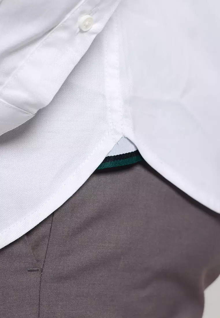 MOC - Kemeja Polos Pria Lengan Panjang Nashville - White
