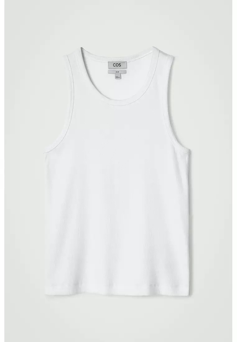 SLIM RIBBED COTTON TANK TOP
