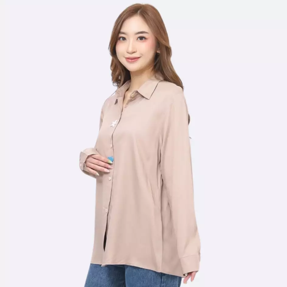Noa Serenity Charm Shirt in Brown