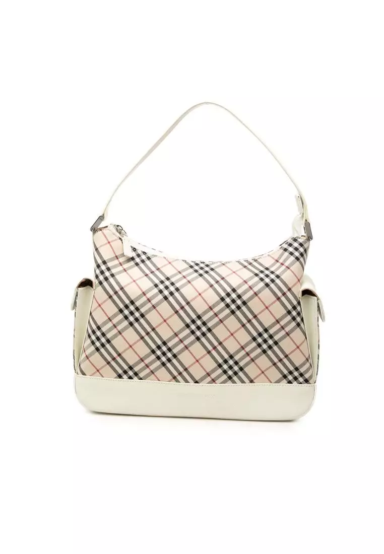 Pre-Loved Burberry Nova Check Canvas Shoulder Bag
