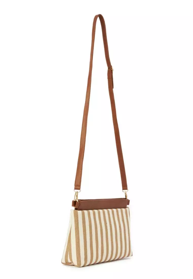 Parigi Striped Canvas Tote Bag - Yellow
