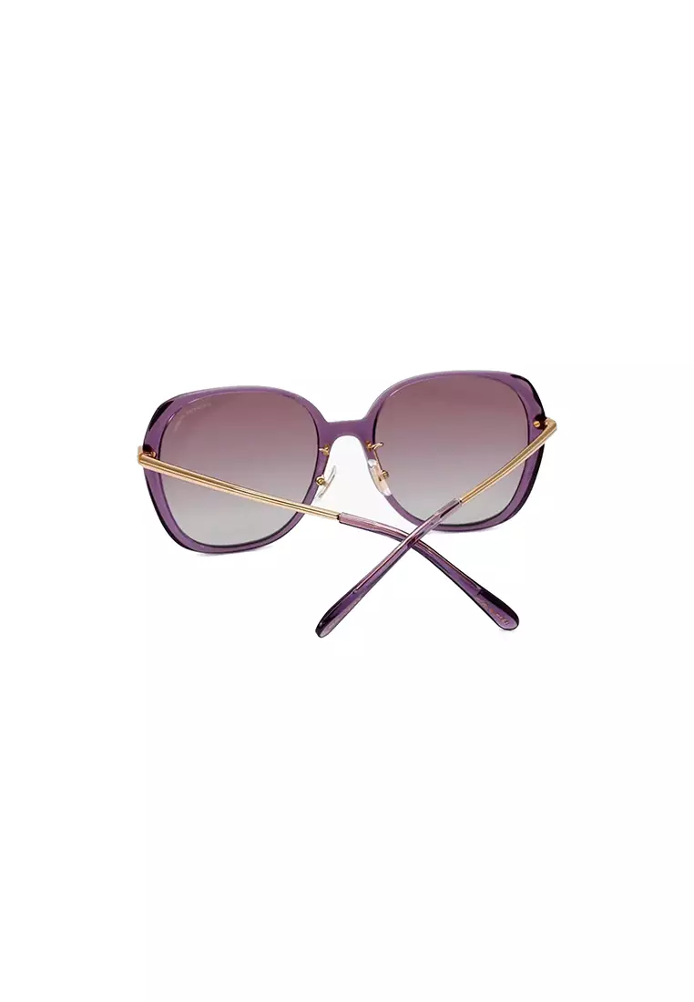 Women's Square Frame Violet Injected Sunglasses - HC8403D
