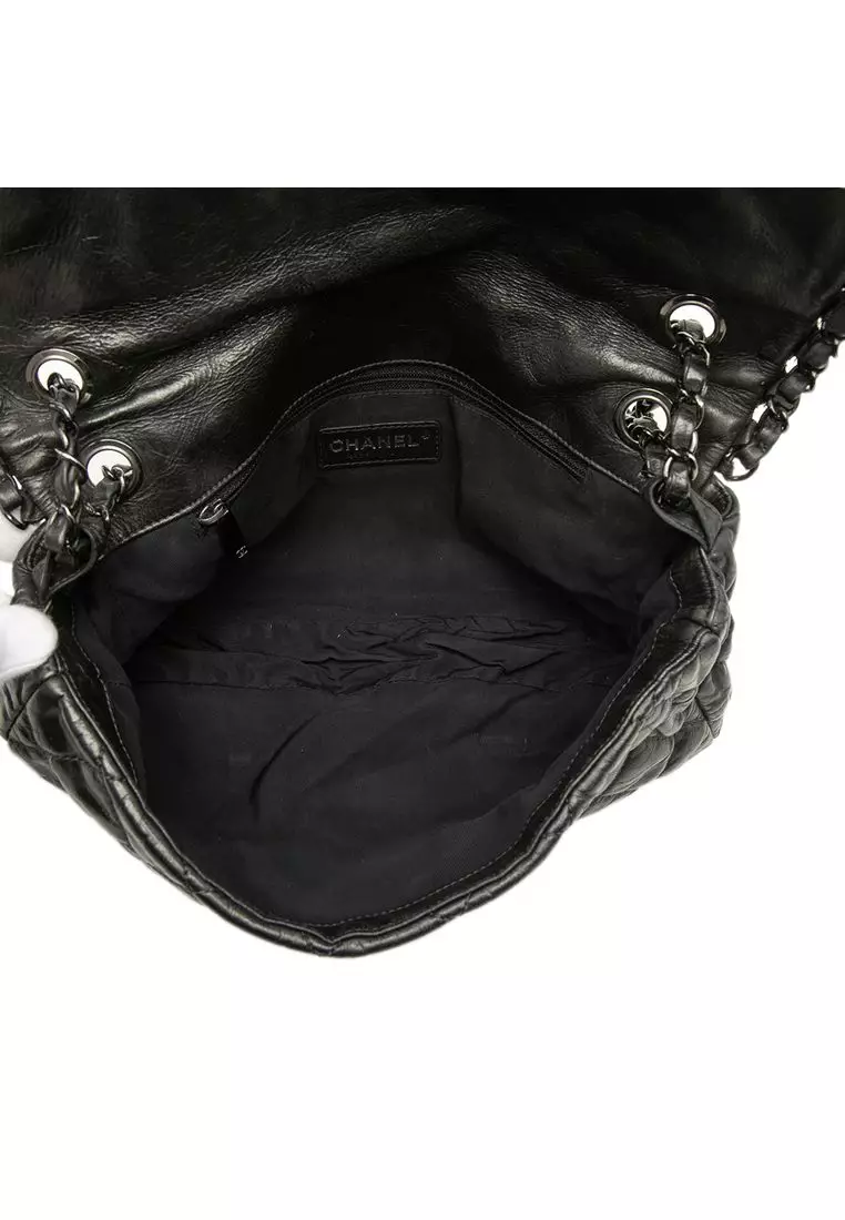 Pre-Loved Chanel Medium Quilted Metallic Aged Calfskin Chain Me Flap
