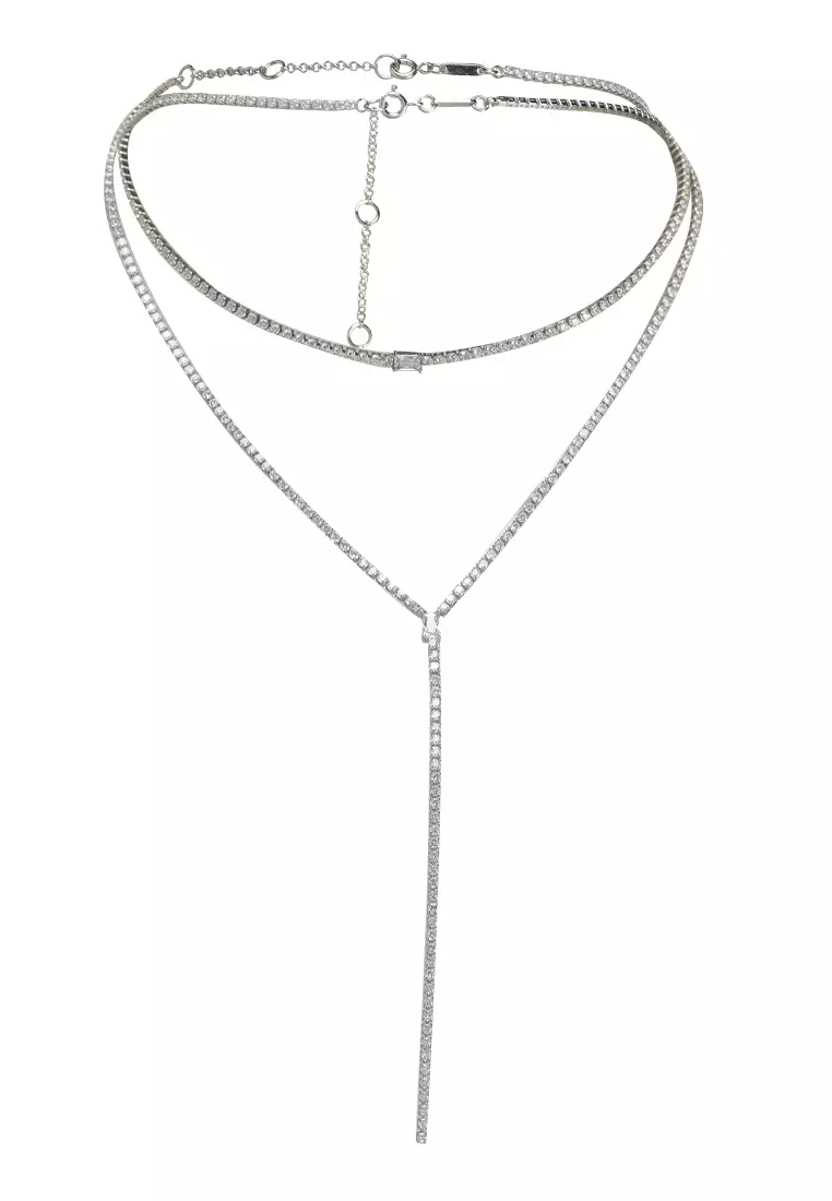 Alata Y-Neck Tennis Necklace