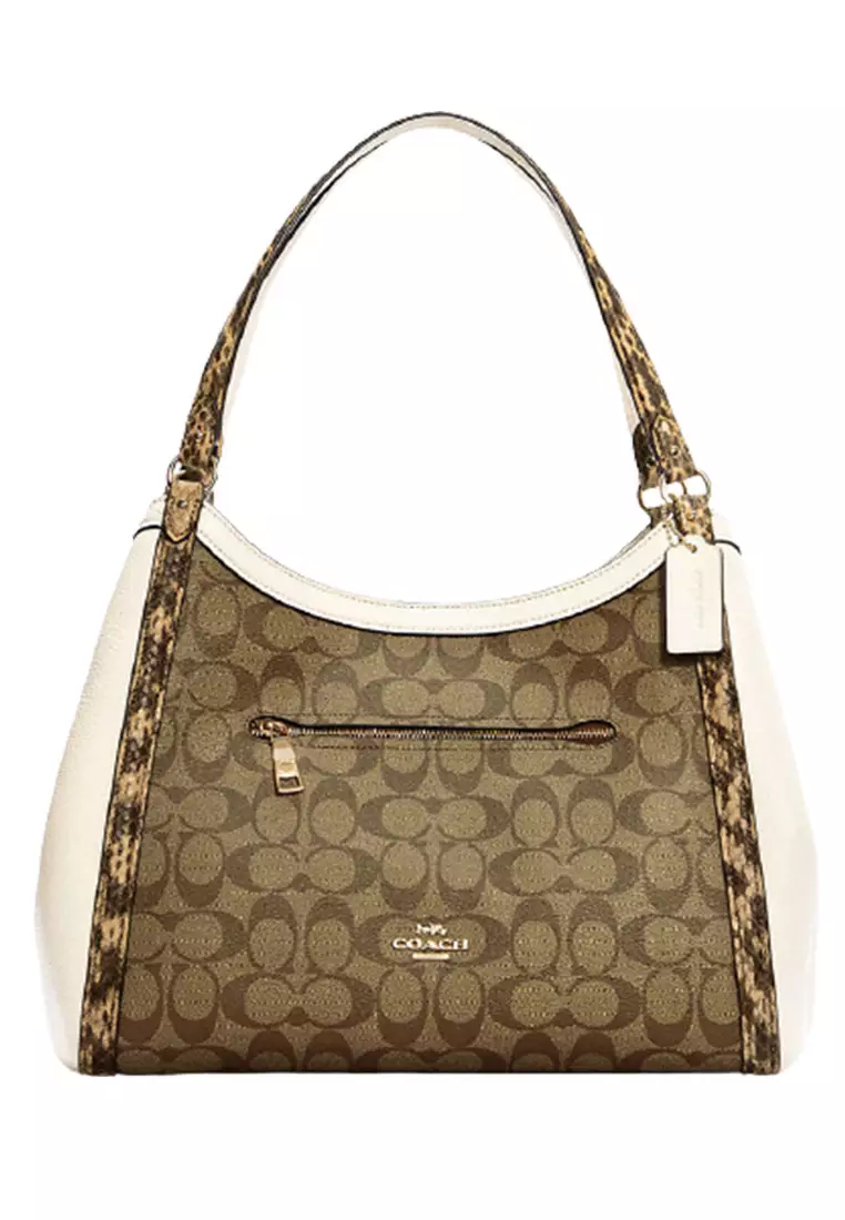 Buy COACH Signature Small Mia Shoulder Bag Khaki/Chalk One Size at