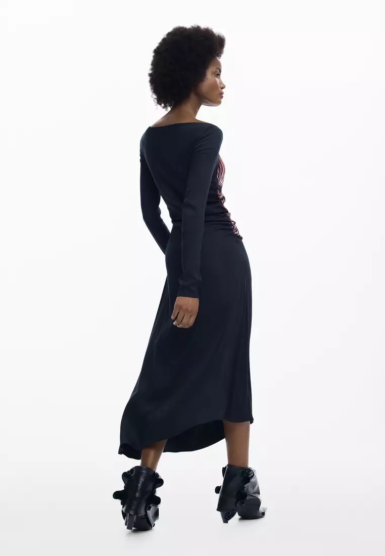 Pixelated midi dress